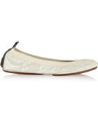Yosi Samra Samara Fold-Up Metallic Croc-Effect Leather Ballet Flats - Lyst