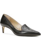 Ann Taylor Exotic Leather Loafer Pumps - Lyst