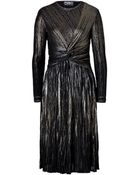 Ferragamo Metallic Cocktail Dress - Lyst