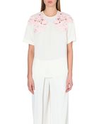 3.1 Phillip Lim Embellished Crepe T-shirt - Lyst