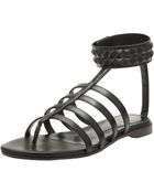 Fendi Studded Leather Cage Sandal - Lyst