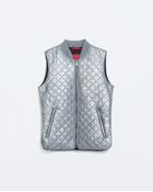 Zara Quilted Waistcoat - Lyst