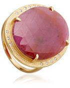 Anne Sportun Oval Ruby Cocktail Ring - Lyst