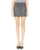 Alice + Olivia Alice + Olivia Suede Miniskirt - Charcoal - Lyst