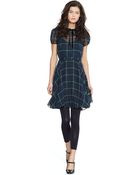 Polo Ralph Lauren Marie Silk Checked Dress - Lyst