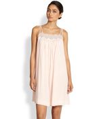 Oscar de la Renta Pima Cotton Eyelet Chemise - Lyst