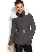 Laundry By Shelli Segal Faux-Fur-Hooded Quilted Down Puffer Coat - Lyst