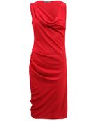 Alexander McQueen Cowl Neck Asymmetric Dress - Lyst