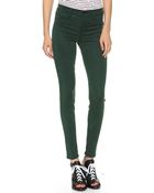 J Brand 485 Mid Rise Super Skinny Jeans - Forest - Lyst