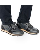 Valentino Leather And Suede Studded Sneakers - Lyst