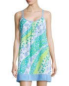 Oscar de la Renta Tropical Floral-Print Short Gown - Lyst
