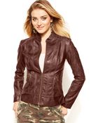 Guess Faux-Leather Jacket - Lyst