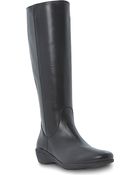 Dune Black Toyah Wedged Leather Knee-High Boots - Lyst