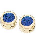 T Tahari Goldtone Crystal Stud Earrings - Lyst