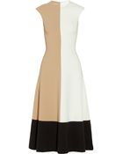 Michael Kors Color-Block Wool-Blend Crepe Dress - Lyst