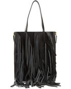 Marni Fringed Leather Tote - Lyst