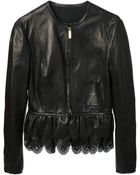 DSquared2 Layered Hem Leather Jacket - Lyst
