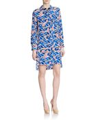 Diane von Furstenberg Prita Printed Silk Shirtdress - Lyst