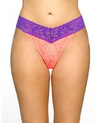 Hanky Panky Two-Tone Lace Thong - Lyst