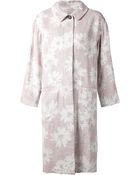 Nina Ricci Floral-Print Silk Coat - Lyst