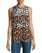 Derek Lam 10 Crosby Animal-Print Crewneck Top - Lyst