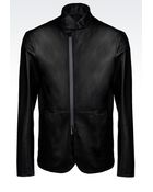 Armani Leather Jacket - Lyst