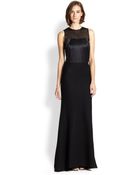 La't By L'agence Silk Satin/Wool Gown - Lyst