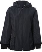 Jil Sander Navy Hooded Parka - Lyst