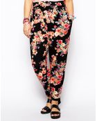 Asos Curve Exclusive Peg Pant In Floral Print - Lyst