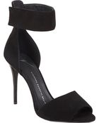 Giuseppe Zanotti Suede Ankle-Strap Sandals - Lyst