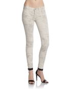 J Brand Mid Rise Printed Skinny Leggings - Lyst
