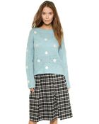 Joa Sweater In Foil Spot Print - Dusty Blue - Lyst