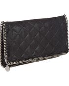 Stella McCartney Quilted Falabella Foldover Clutch - Lyst