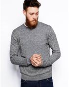 Asos Crew Neck Jumper In Cotton - Lyst