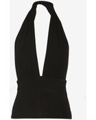 Nadia Tarr Jersey Halter Top - Lyst