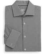 Bugatchi Regular-Fit French-Cuff Houndstooth Dress Shirt - Lyst