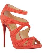 Christian Louboutin Ruched Kashou Sandals - Lyst