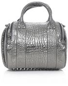 Alexander Wang Rockie Carbon Metallic Bowling Bag - Lyst