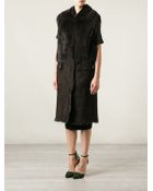 Dolce & Gabbana Fur Top Coat - Lyst