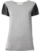 MICHAEL Michael Kors Contrast Sleeves T-Shirt - Lyst