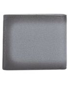 Fendi Grey And Black Leather Bi-Fold Wallet - Lyst