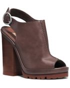 Michael Kors Patras Leather Platform Sandal - Lyst