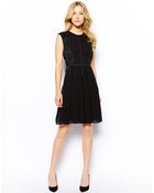 Coast Aeryn Dress With Sheer Panel - Lyst