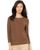 Lauren Jeans Co. French-Terry Zip-Pocket Top - Lyst
