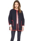 Rachel Comey Kindred Coat - Navy/Red - Lyst