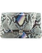 Kara Ross Priscilla Python Foldover Clutch Bag - Lyst