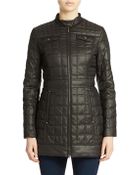 Laundry by Shelli Segal Quilted Faux Leather Coat - Lyst