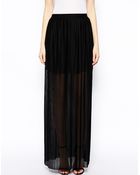 Asos Maxi Skirt In Pleats - Lyst