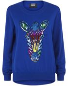 Markus Lupfer Rainbow Sequin Zebra Sweater - Lyst