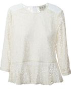 Sea Lace Peplum Top - Lyst